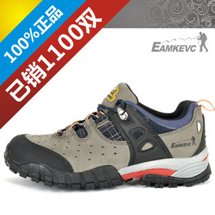 EC008 专柜正品EAMKEVC/伊凯文户外牛皮防水低帮徒步鞋登山鞋