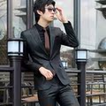 正品 修身男士新郎礼服西服 韩版修身男西装时尚休闲套装 包邮