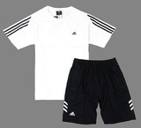 2010新款 adidas短袖套装 男士<span class=H>夏季套装</span> 正品 阿迪达斯 特价 包邮