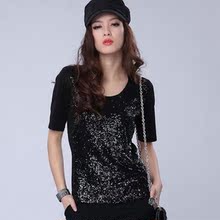 代购哥弟正品新款专柜女装2012亮片短袖T恤GA34157A19211-4