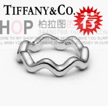 Tiffany 925 anillos de la joyería de plata rizado cajas de regalo