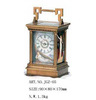 钟表 机械纯铜 皮套座钟 古玩把玩钟表 西洋人物画瓷钟 桌钟道具