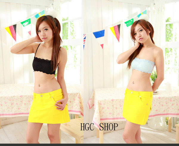 吊带/背心/<em>抹胸</em>,P8965#防走光女士百搭蕾丝花