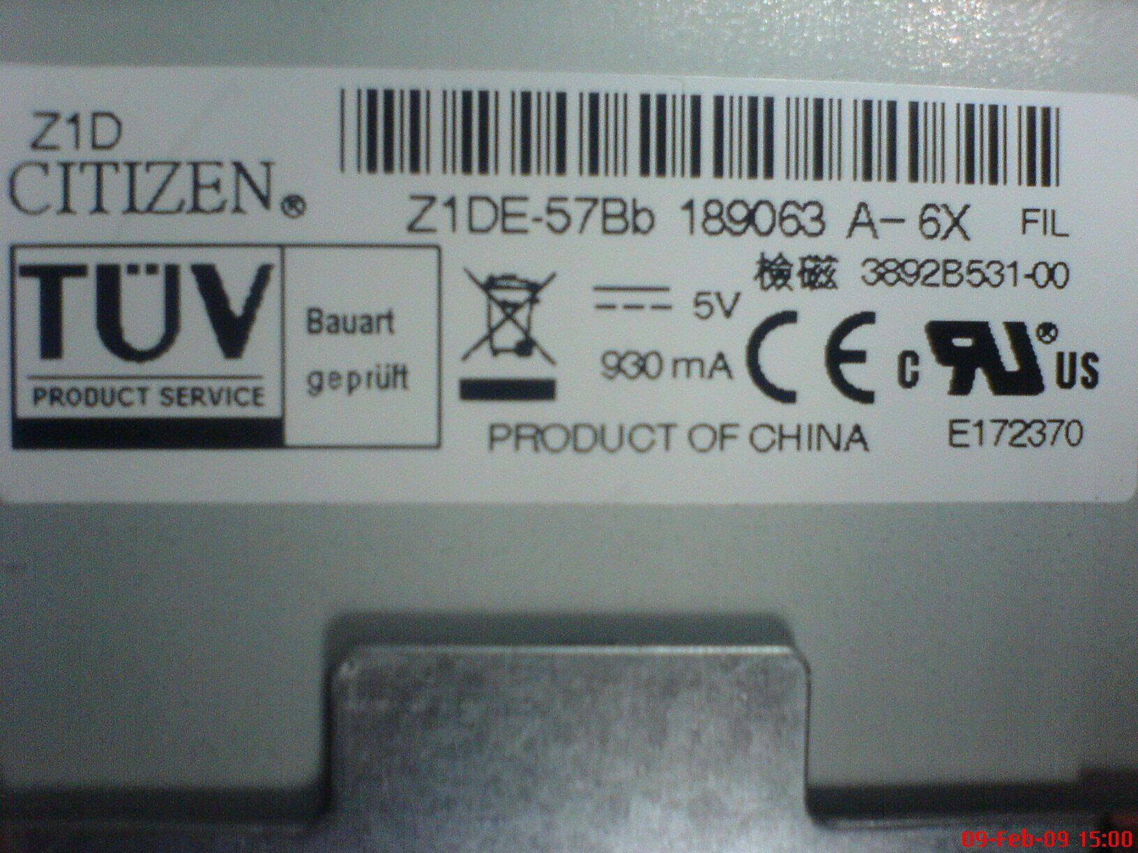 【工控跳线软驱】西铁城软驱/CITIZEN软驱/CITIZEN跳线软驱