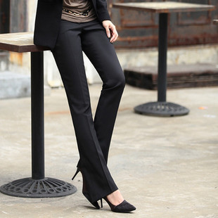  秋冬装厚版韩版微喇西装西服裤修身正装时尚女式长裤女士休闲裤子