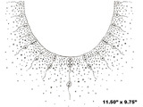 皇冠卖家精心制作<span class=H>服饰配件</span>-韩AA水晶烫钻图 领口花 星光灿烂