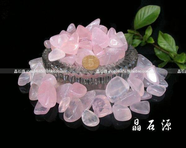 【晶石源】水晶消磁铺鱼缸水晶〓顶级冰种粉晶碎石〓大块圆滑