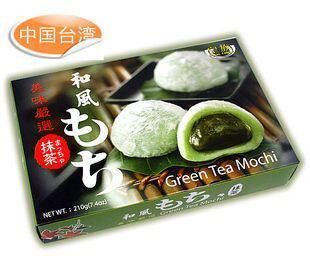 ㊣人气美食 台湾皇族美味麻糬/麻薯饼(抹茶味)210(260)g