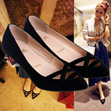2012春款 呛口小辣椒香港行 尖头 网状 红底鞋 全羊皮 真皮单鞋