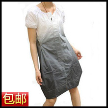 卖疯了江南布衣风格2010夏装韩版休闲短袖纯棉渐染连衣裙外衣包邮
