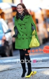 绯闻女孩 绯闻少女 gossip girl  小B blair 果绿色斗篷大衣 外套