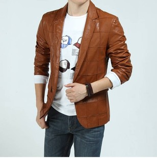  13春装装新款男式休闲外套 杰克琼斯男士水洗PU皮时尚短款皮衣