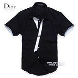 【5151m 官方同步】Dior 迪奥领带修身纯棉短袖衬衫衬