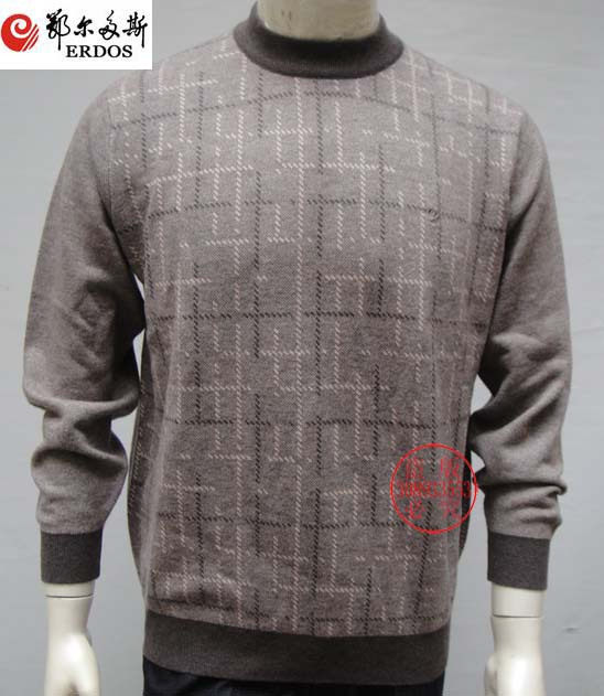 男装<em>羊绒毛衣</em>精致经典抽象花型黑鹰 <em>男士</em>时尚