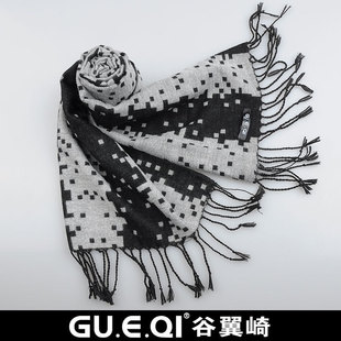 GUEQI 2012 new British fashion joker elegant black ash grid copy wool scarf W49 man