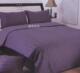 紫色纯色贡缎缎条四件套床品