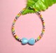 蓝色心彩色串珠手镯