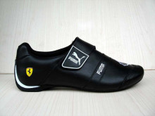 PUMA 彪马休闲鞋 <span class=H>法拉利</span>F1赛车鞋 黑白情侣鞋二层牛皮 20元抵价券