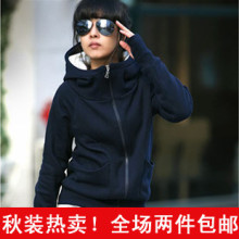 2010秋冬装新款 韩版女装 连帽长袖拉链加厚 卫衣 324