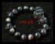 天然水晶 辟邪招财 带彩眼天然黑曜石貔貅圆珠手链12mm