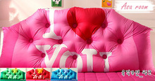 Asa room韩国进口代购床头靠枕 ILOVEYOU纯棉靠背加芯c016-6