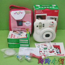 富士一次成像立拍得mini 25 hello kitty(有电池)+相纸2合+相机包