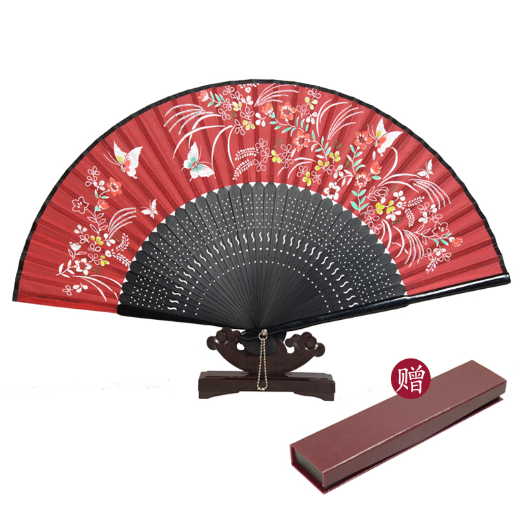 丝绸扇 折扇 中国特色...