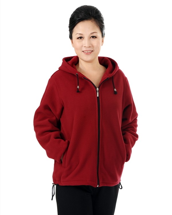 特价中老<span class=H>年</span>外套妈妈外套中<span class=H>年</span>女装<span class=H>秋冬</span>装摇粒绒连帽休闲外套特大码