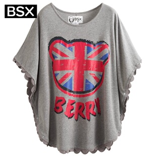 Giordano BSXT 2012 new summer shirt dress little bear printed knitted lace Cape 04392100