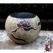 超低价甩卖 禅韵东方仿古石制工艺装饰小家具石凳子- 风荷