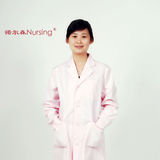 诺尔森粉色医生服FDL-08H 长袖女医生服装工作服白大褂