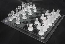 淘金币 中号玻璃国际象棋 水晶国际象棋25*25CM 送礼佳品 原价33