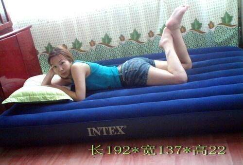 送气筒修补包 正品美国INTEX 68758 植绒床 床垫 双人充气床