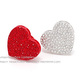 韩国直送戒指 满钻红色桃心戒指