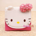 【Ｓanrio家族】hello kitty 正品正版立体蝴蝶结可折叠钱包~粉