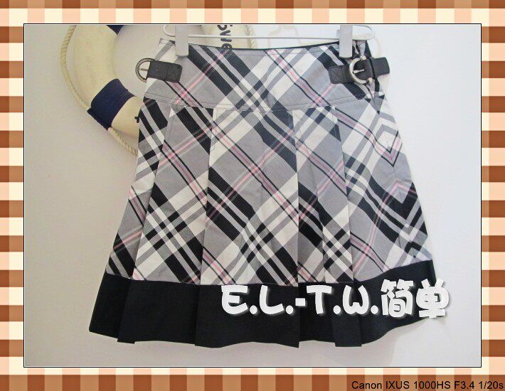 『专柜正品』EL.<span class=H>依恋</span> 代购 半身 英伦 裙 EESC92351C SC92351C