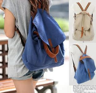  猫猫复古韩版春款帆布包双肩背包单肩包女包多用包运动休闲包