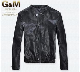  春装新款 海宁皮衣春装绵羊皮韩版修身机车真皮皮衣外套