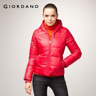 2012 Giordano skinny zipper Cap coat-dress goods down jacket 01371567