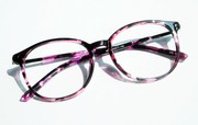 TR90大框近视眼镜 男女款 圆形平光镜架复古豹纹眼镜框成品眼睛