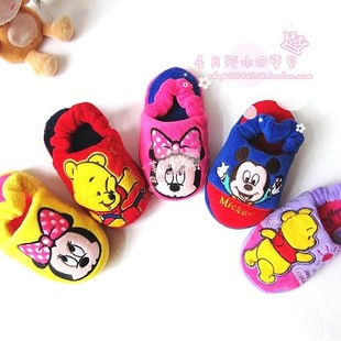  冬迪斯尼专柜正品 可爱宝宝儿童男女童居家棉拖鞋 童鞋 男女