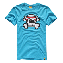 pancoat韩国代购 中性款T BIGEYES SKULL T-SHIRTS (AQUA)