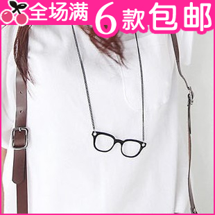  满6款包邮 韩国小饰品复古合金眼镜长项链个性男女眼镜秋冬毛衣链
