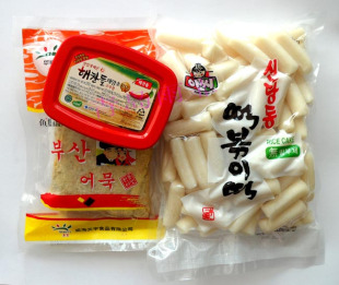  新品冲冠韩国特产食品 年糕条907g+好餐得辣椒酱200g+甜不辣450g