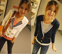 <span class=H>韩</span>版女装<span class=H>2010</span><span class=H>秋</span>冬装<span class=H>新</span>款条纹领修身短款小<span class=H>外套</span>