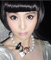 现货正品 Monchhichi蒙奇奇新娘女仔大珍珠施华洛世奇水晶项链
