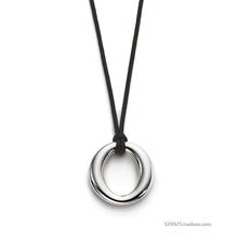 Tiffany / 925 de plata de Tiffany Collar hombre clásico neutral y mujeres con collar negro colgante cuerda O