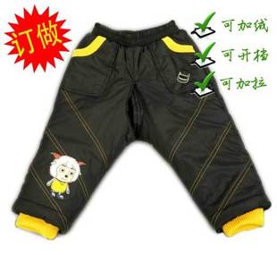  正品宝宝羽绒长裤子 可开裆男女童冬裤加厚儿童羽绒裤 外穿免洗裤
