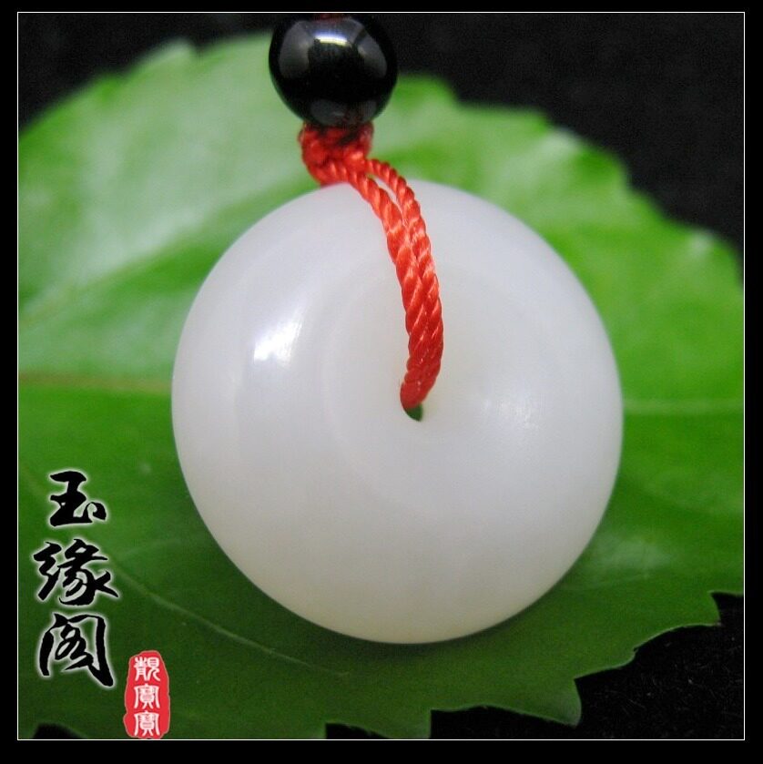 [玉缘阁精品和田玉]和田羊脂白玉平安扣 包中通快递 特价优惠