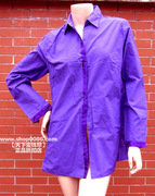 安瑞井origin折扣紫色长袖，真丝拼料口袋衬衫吊牌789